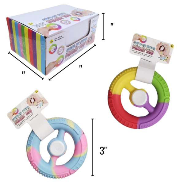 Wholesale Grip & Spin Fidget Spinner - Assorted Colours