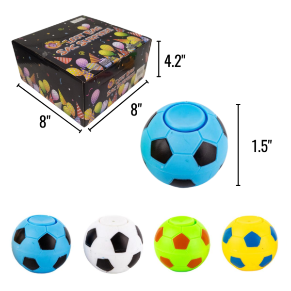 Wholesale Soccer Ball Fidget Spinner - Assorted Colours