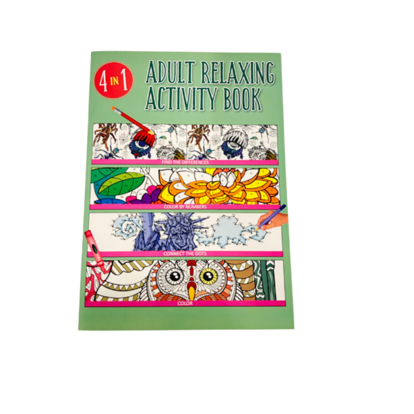 Wholesale Adult Relaxing Activity Book - 4-IN-1 - Image 5