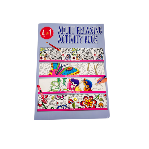Wholesale Adult Relaxing Activity Book - 4-IN-1 - Image 2