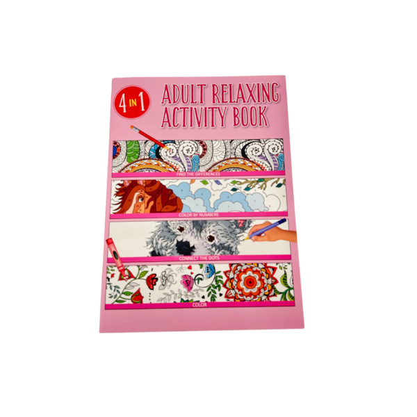 Wholesale Adult Relaxing Activity Book - 4-IN-1 - Image 4