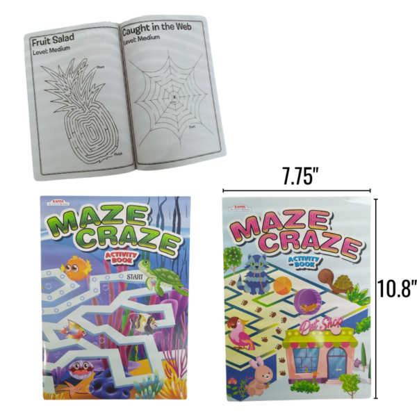 Wholesale Maze Craze Activity Book -  2-Assorted Styles