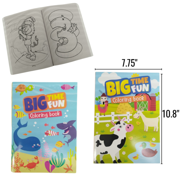 Wholesale Big Time Fun Colouring Book - 2-Assorted Styles
