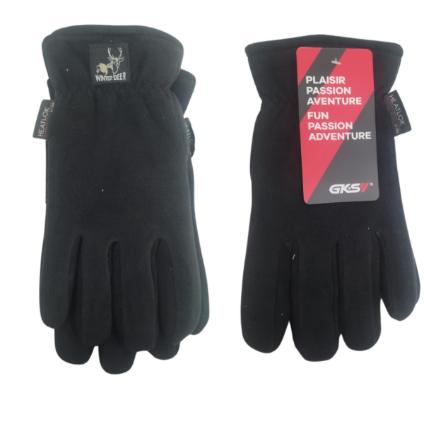 Wholesale Adult Polar Fleece Gloves with Leather - Size: Large