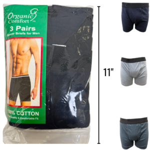 Wholesale Men’s Boxer Briefs 3 Pack Assorted Size Large ($3.00 Each)