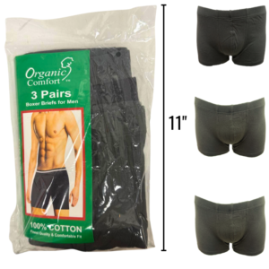 Wholesale Men’s Boxer Briefs 3 Pack Assorted Size Medium ($3.00 Each)