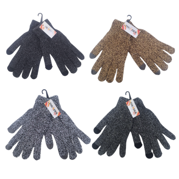 Wholesale Adult Touch Screen Double Layer Gloves - Asst. Colours