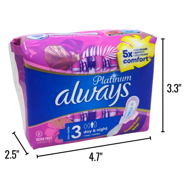 Wholesale Always Pads Platinum Nights - 8-Pack