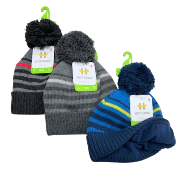 Wholesale Brand Name Children's Striped Toque with Pom-Pom - Assorted Colours (4-6 years)