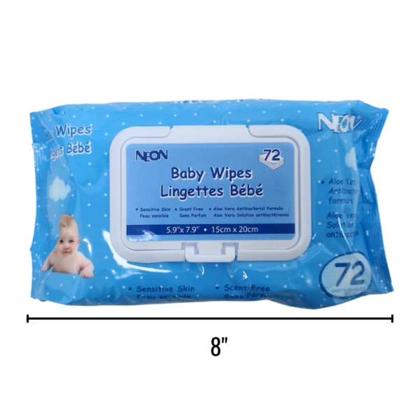 Wholesale Baby Wipes, Thick and Fluffy- 72-Pack