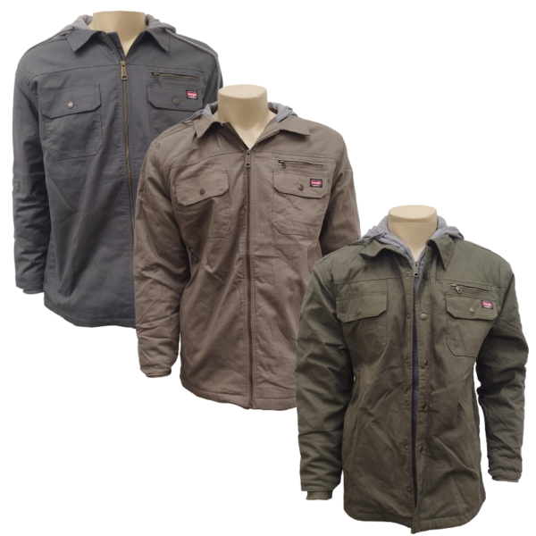 Wholesale Brand Name Wrangler Adult Full Zip Work Jacket With Hood (Size: S-3XL) - 3-Colours