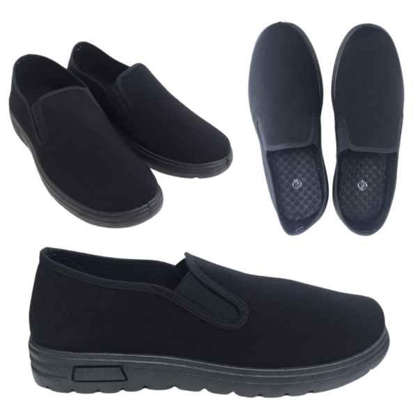 Wholesale Adult Slip-On Shoe - Black (Size 7-13)