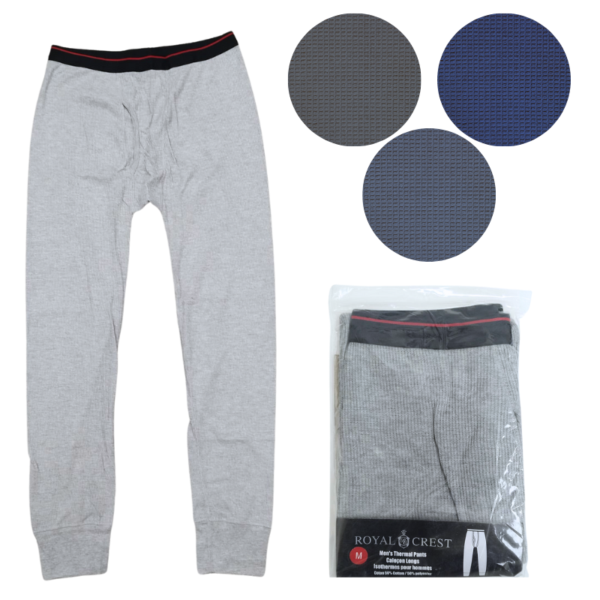 Wholesale Adult Thermal Pants, Asst Colours (Size S-XL)