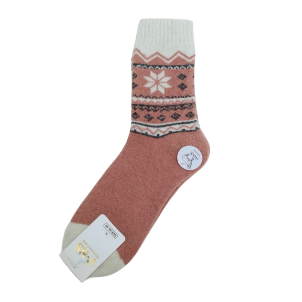 Wholesale Ladies Wool Blend Socks (Size: 9-11) - Nordic Print - Image 6