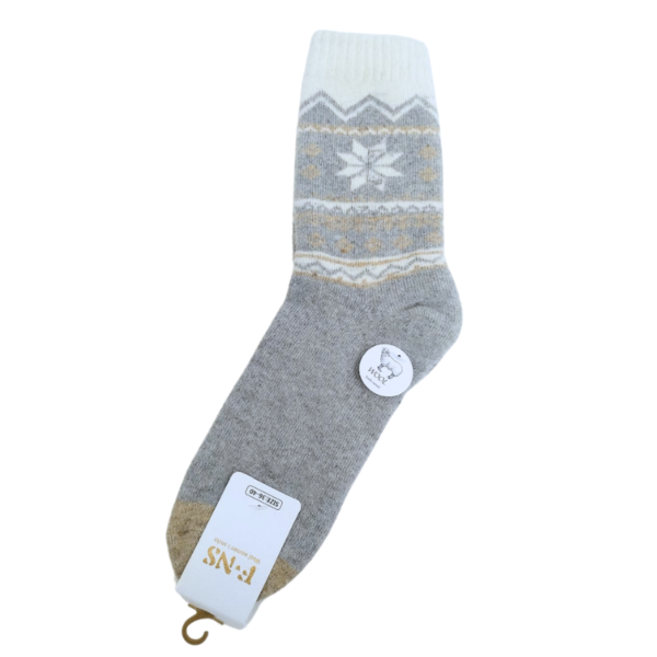 Wholesale Ladies Wool Blend Socks (Size: 9-11) - Nordic Print - Image 3