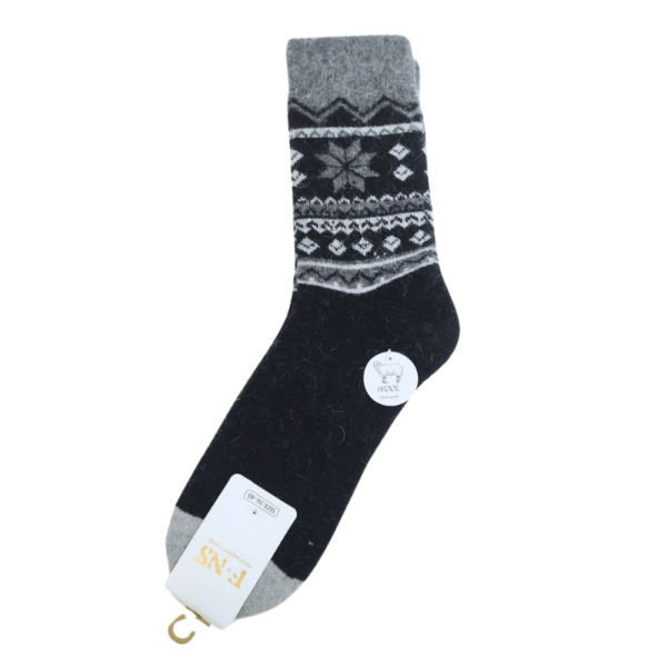 Wholesale Ladies Wool Blend Socks (Size: 9-11) - Nordic Print - Image 4