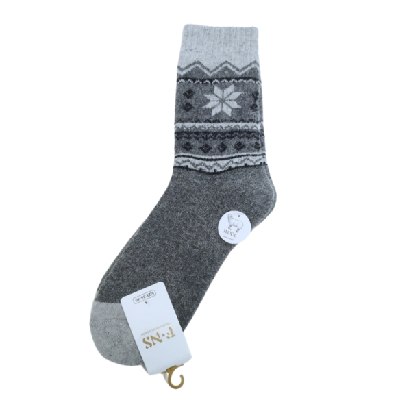 Wholesale Ladies Wool Blend Socks (Size: 9-11) - Nordic Print - Image 2