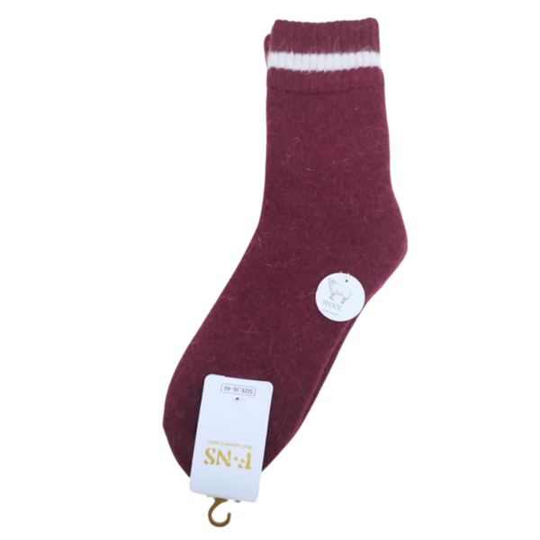 Wholesale Ladies Wool Blend Socks (Size 9-11) - Striped - Image 4