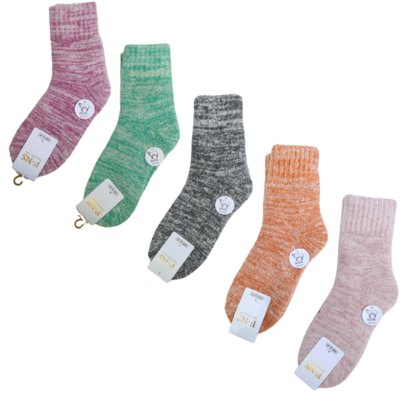 Wholesale Ladies Wool Blend Socks (Size: 9-11/36-40) - Heathered-Assorted