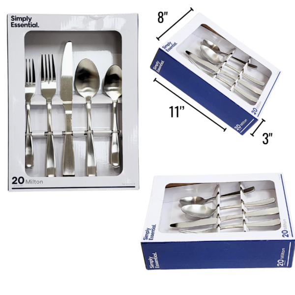 Cutlery Set – 20 Piece - Matte Finish