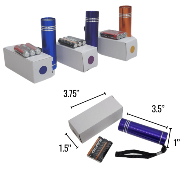 Wholesale Mini Flashlight, Batteries Included - Asst. Colours