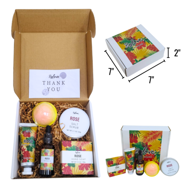 Wholesale Spa & Bath Gift 5-Piece Set - Rose Scent - Image 3