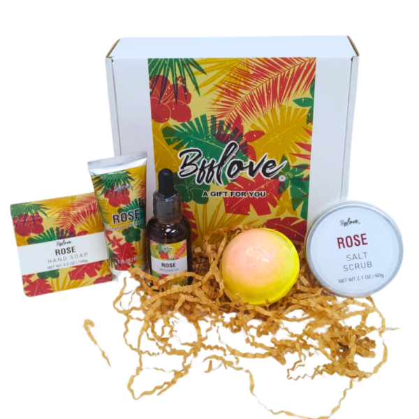 Wholesale Spa & Bath Gift 5-Piece Set - Rose Scent - Image 2