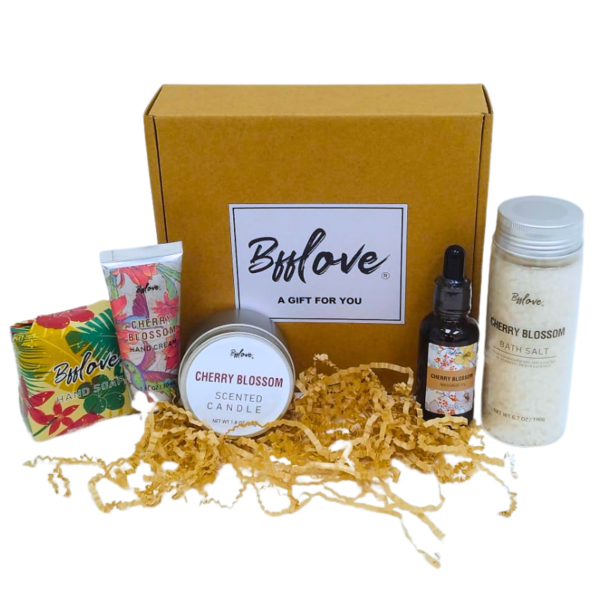 Wholesale Spa & Bath Gift 5-Piece Set - Cherry Blossom - Image 2