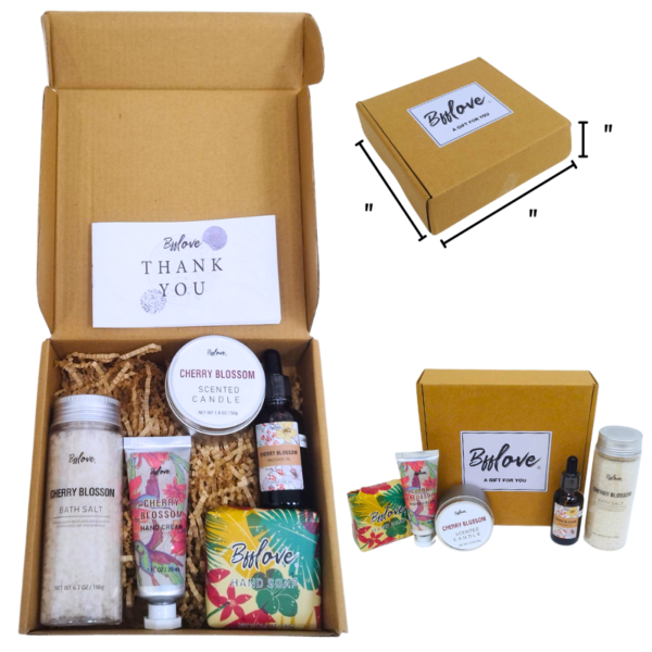 Wholesale Spa & Bath Gift 5-Piece Set - Cherry Blossom - Image 3