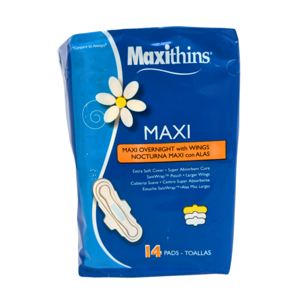 Wholesale Maxi Overnight Pads with Wings - 14-Pack - Image 2