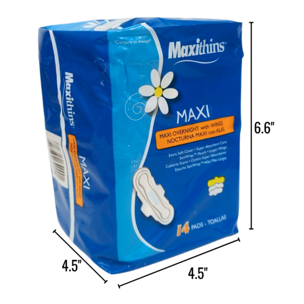 Wholesale Maxi Overnight Pads with Wings - 14-Pack