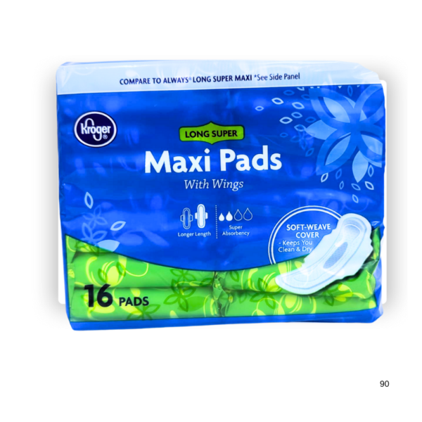 Wholesale Maxi Long Pads with Wings - 16pk