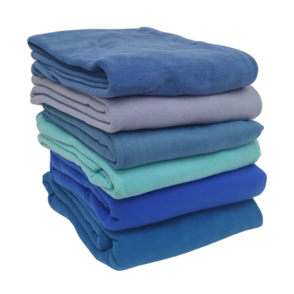 Wholesale Polar Fleece Blanket – Asst. Shades of Blue (Size: 60″ x 80″)