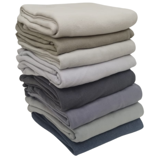 Wholesale Polar Fleece Blanket – Asst. Shades of Grey (Size: 60″ x 80″)