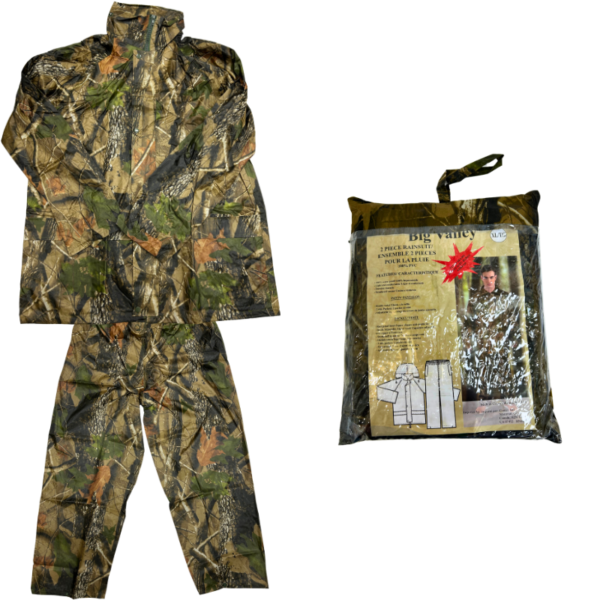 Wholesale Men's 2-Piece Rain Suit With Jacket And Pants - Camo (Size M - 2XL) - Image 2