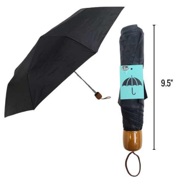 Wholesale Umbrella - Compact 3-Fold Black