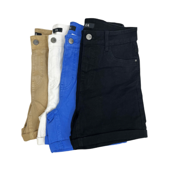 Wholesale Ladies' Twill/Denim Shorts – Assorted Colours (Sizes 6–14) - Image 6