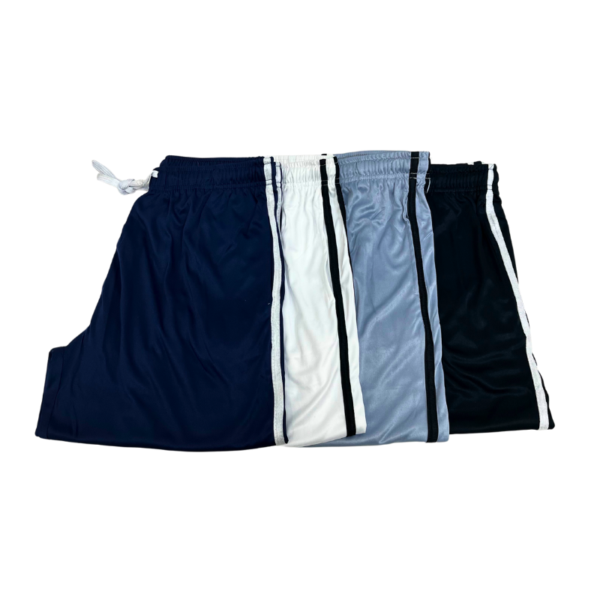 Wholesale Men's Striped Basketball Shorts - Assorted Colours (Size: S–XXL)