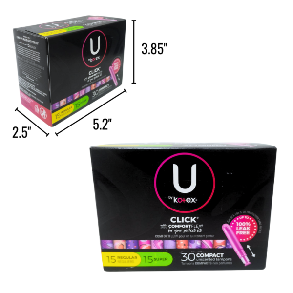 Wholesale Kotex Tampons - Regular/Super 30-Pack
