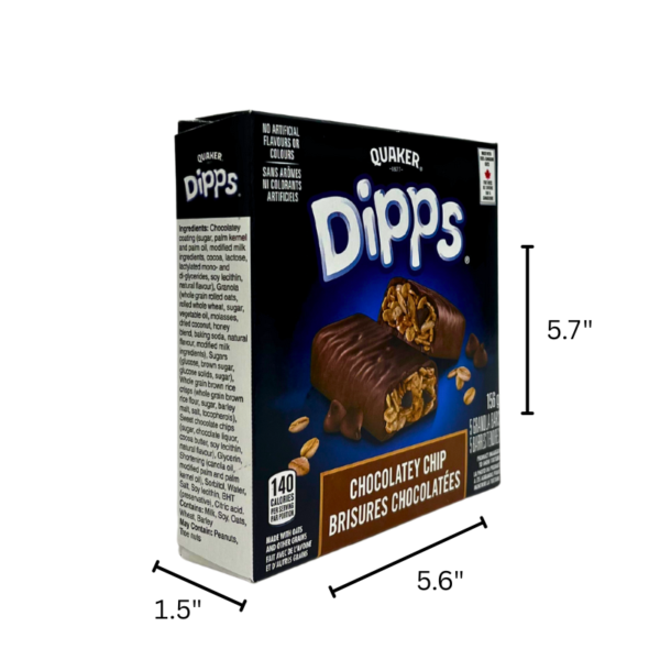 Wholesale Wholesale Brand Name Quaker Granola Bars Dipps Chocolatey Chip - 5 Pack