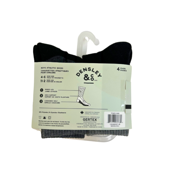 Wholesale Boys' Crew Socks, 4-Pack - Sock Size: 4-6 ($1.50 Each) - Image 2