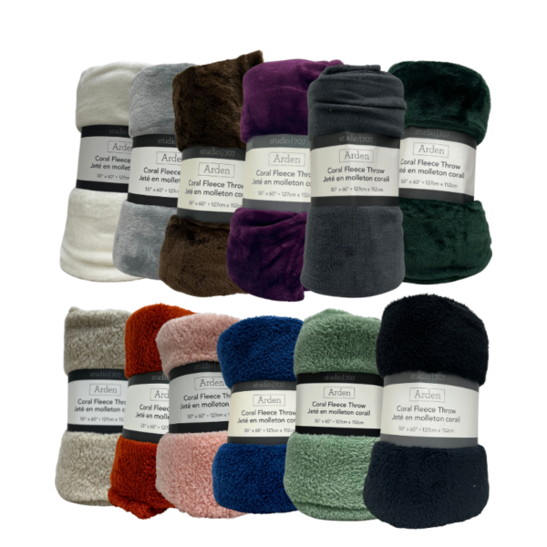 Wholesale Throw Blanket - 50x60 Assorted Solid Colors