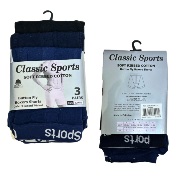 Wholesale Men's 3-Pack Boxer Brief Size - Large ($3.00 Each)