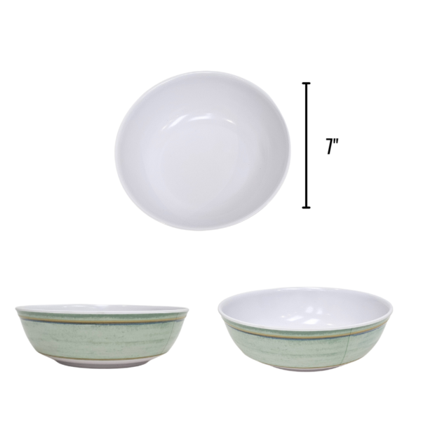 Wholesale Bowl - 7' Melamine Green Design