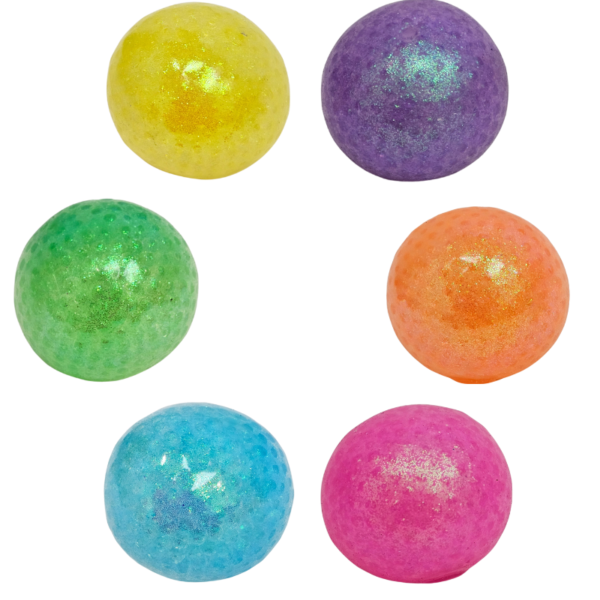 Wholesale SQUEEZE BALL GLITTER BEADS - Assorted Colours