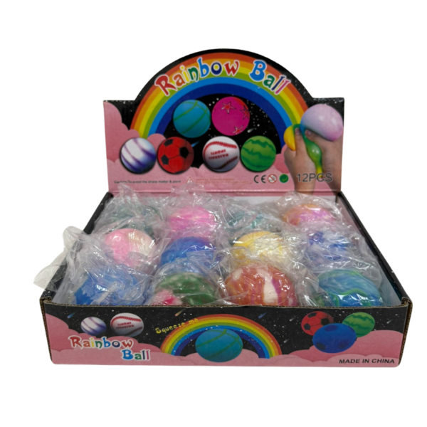Wholesale Marble Print Squish Ball Assorted Colours (2in) - Image 3