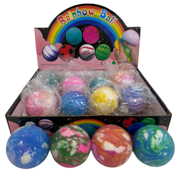 Wholesale Marble Print Squish Ball Assorted Colours (2in)