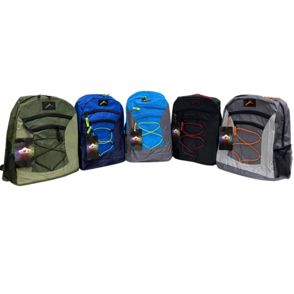 Wholesale 18″ Backpack With Bungee– 5 Asst. Colours - Image 2