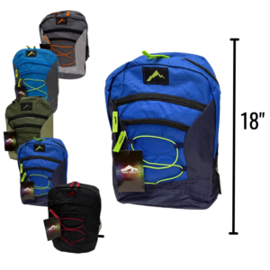 Backpack with Bungee Cord assorted colours with white background
