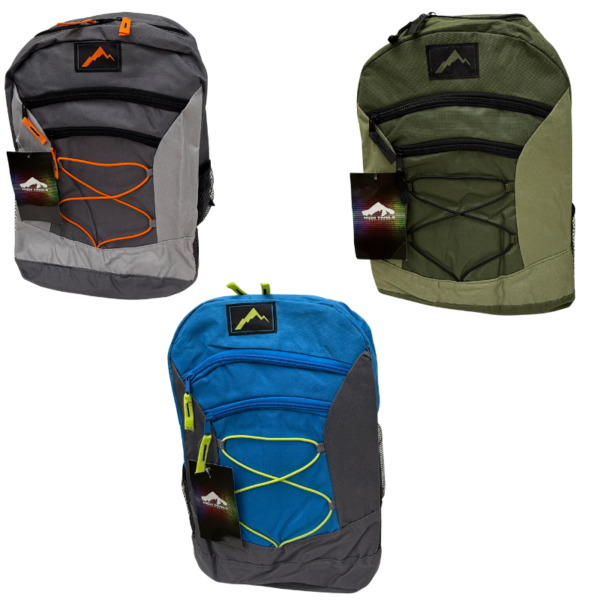 Wholesale 18″ Backpack With Bungee– 5 Asst. Colours - Image 3